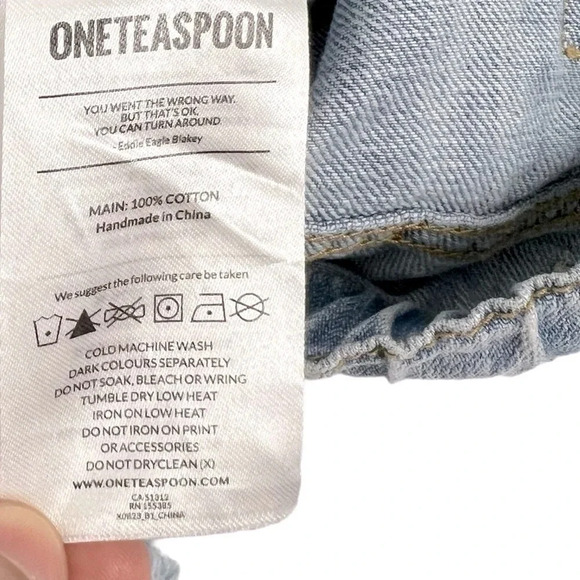 One Teaspoon Women’s Small Shabbies Drawstring Boyfriend Jean - Picture 6 of 12